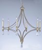 Foto para Regal 6-Light Pendant SG Clear CA Incandescent Incandescent (OA HT 32.5"-71.75") (CAN 5"x5"x1")36" Chain