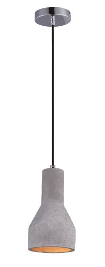 Foto para Crete 1-Light Pendant PC Concrete GU10 LED 6"x6"x10.75" (OA HT 130.5")