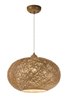 Foto para Bali 1-Light Chandelier Hemp String MB Incandescent Incandescent 15.75"x15.75"x10" (OA HT 131") (CAN 5"x5"x1.25")