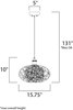 Foto para Bali 1-Light Chandelier Hemp String MB Incandescent Incandescent 15.75"x15.75"x10" (OA HT 131") (CAN 5"x5"x1.25")