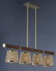 Foto para Maritime 4-light Linear Pendant APSBR Fiber Fabric MB Incandescent Incandescent (OA HT 10"-53.25") (CAN 11"x5.25"x1")