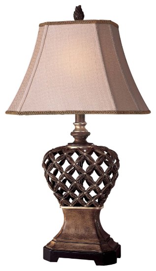 Foto para 100w SW 1 Light Table Lamp Brown/Gold