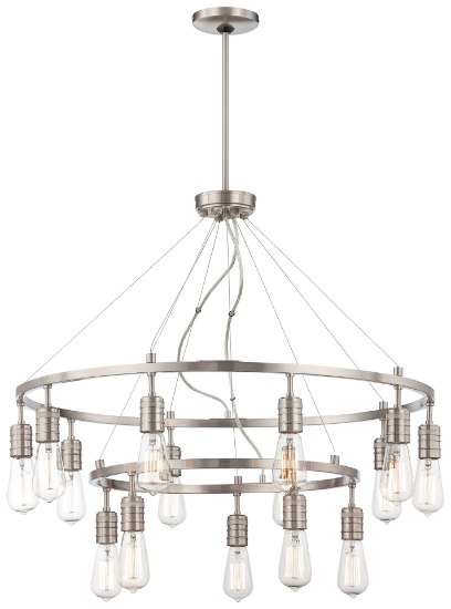 Foto para 40w SW 15 Light Chandelier Brushed Nickel