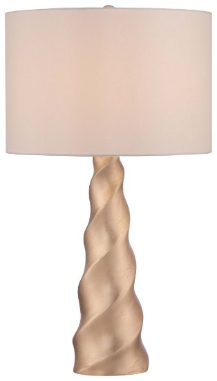 Foto para 113w SW 1 Light Table Lamp Gold Leaf Cream Silk