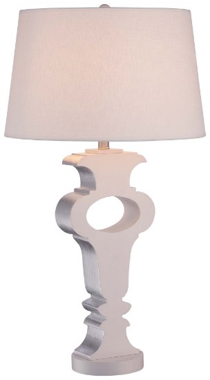 Foto para 113w SW 1 Light Table Lamp Wood Cream Linen