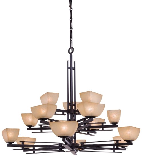 Foto para 50w SW 15 Light Chandelier Iron Oxide Venetian Scavo