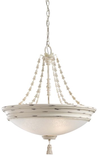 Foto para 100w SW 4 Light Bowl Pendant Provencal Blanc White Patina