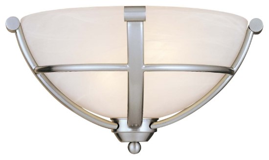 Foto para 13w SW 1 Light Wall Sconce Brushed Nickel Etched Marble