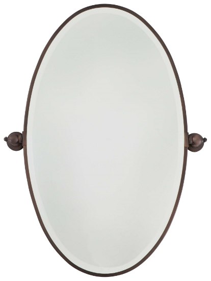 Foto para SW Xl Oval Mirror - Beveled Dark Brushed Bronze (Plated) Excavation Glass