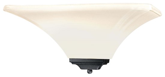 Foto para 100w SW 1 Light Wall Sconce Black Lamina Blanca