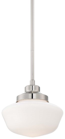 Foto para 150w SW 1 Light Pendant Polished Nickel Opal