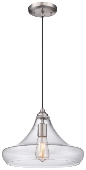 Foto para 40w SW 1 Light Mini Pendant Brushed Nickel Clear