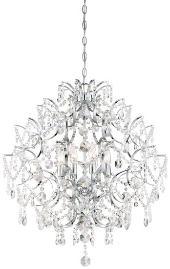 Foto para 60w SW 8 Light Chandelier Chrome Clear Crystal Strings B