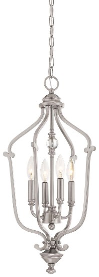 Foto para 60w SW 4 Light Chandelier Brushed Nickel Clear