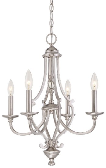 Foto para 60w SW 4 Light Chandelier Brushed Nickel Clear