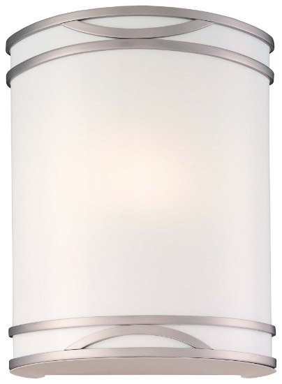 Foto para 13w SW 1 Light Wall Sconce Brushed Nickel Whtie