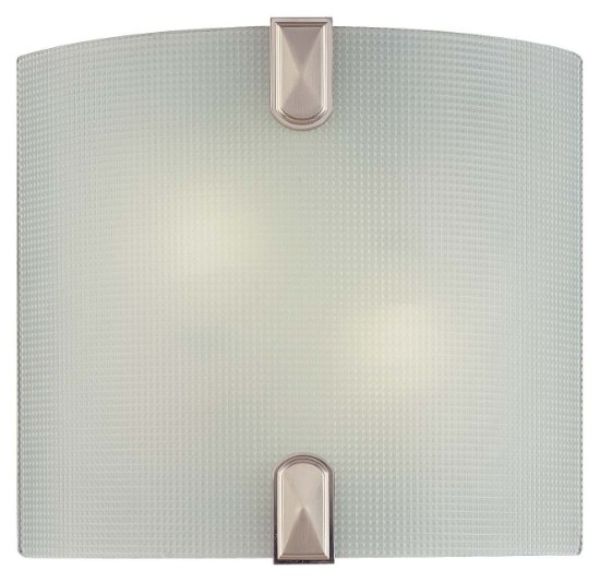 Foto para 13w SW 2 Light Wall Sconce Brushed Nickel Frosted