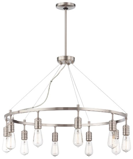 Foto para 40w SW 10 Light Chandelier Brushed Nickel