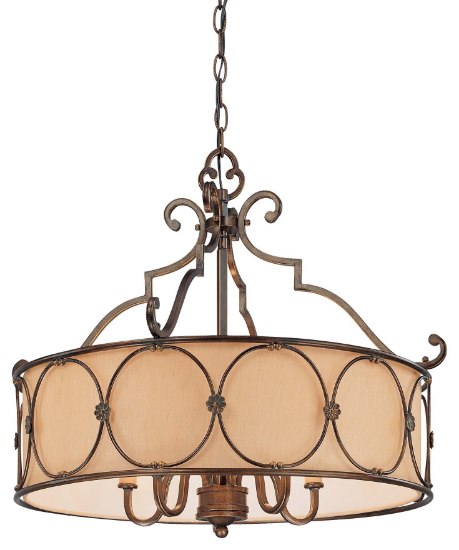 Foto para 60w SW 5 Light Chandelier Deep Flax Bronze Venata De Oro