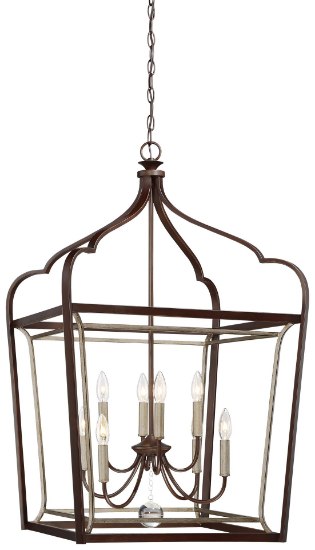 Foto para 60w SW 8 Light Foyer Dark Rubbed Sienna With Aged S