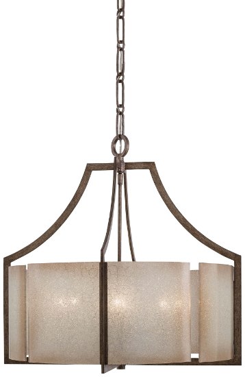 Foto para 60w SW 6 Light Pendant Patina Iron Deep Spumante Lace