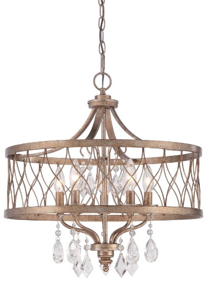 Foto para 60w SW 5 Light Chandelier Olympus Gold