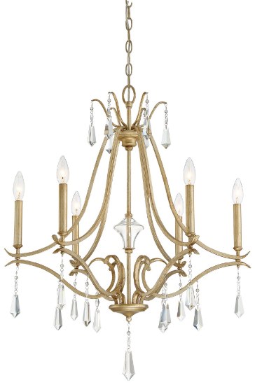 Foto para 60w SW 6 Light Chandelier Brio Gold