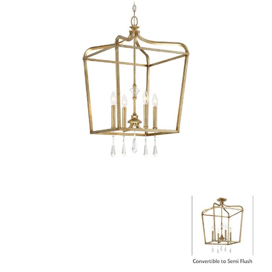 Foto para 60w SW 4 Light Pendant Brio Gold