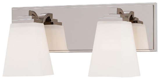 Foto para 100w SW 2 Light Bath Polished Nickel Etched White