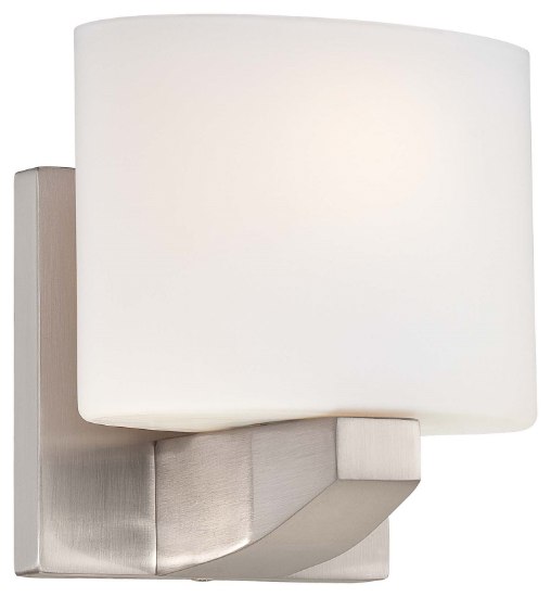 Foto para 75w SW 1 Light Bath Brushed Nickel Etched Opal