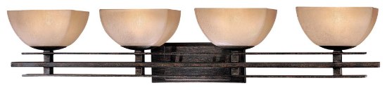 Foto para 75w SW 4 Light Bath Iron Oxide Venetian Scavo Glass