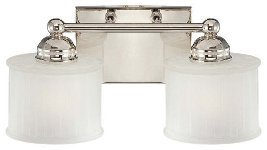 Foto para 100w SW 2 Light Bath Polished Nickel Etched Glass