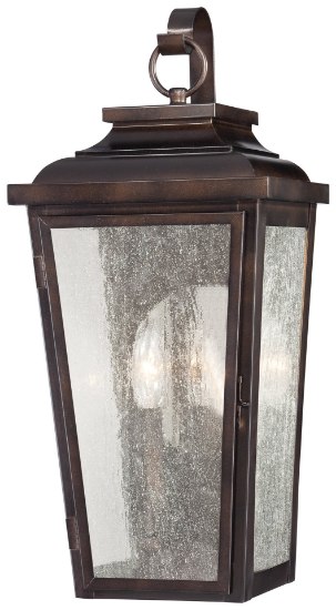 Foto para 60w SW 2 Light Pocket Lantern Chelesa Bronze Clear Seeded