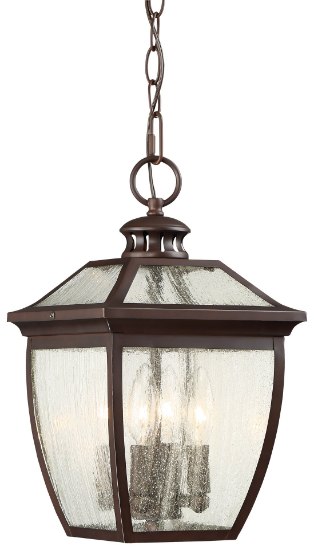 Foto para 60w SW Chain Hung Lantern Alder Bronze Seedy Glass