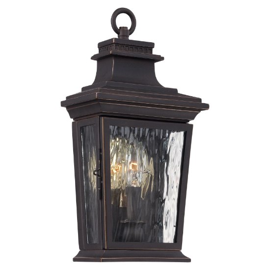 Foto para 60w SW 1 Light Pocket Lantern Oil Rubbed Bronze W/ Gold Highlights Clear Water Glass