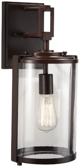 Foto para 40w SW 1 Light Wall Mount Alder Bronze Clear Glass