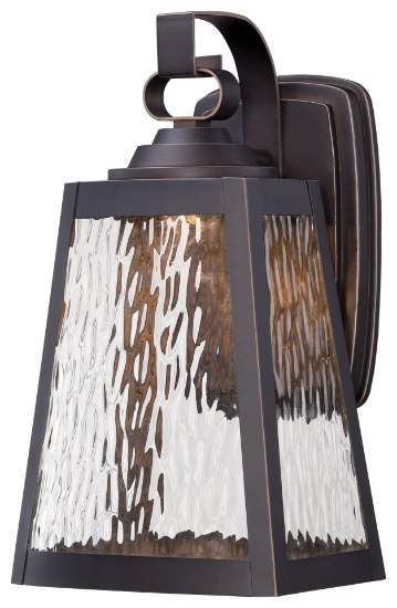 Foto para 11w SW 1 Light Led Wall Mount Oil Rubbed Bronze W/ Gold Highlights Clear Water Glass