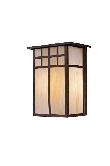 Foto para 13w SW 1 Light Pocket Lantern Textured French Bronze Honey Opal Art