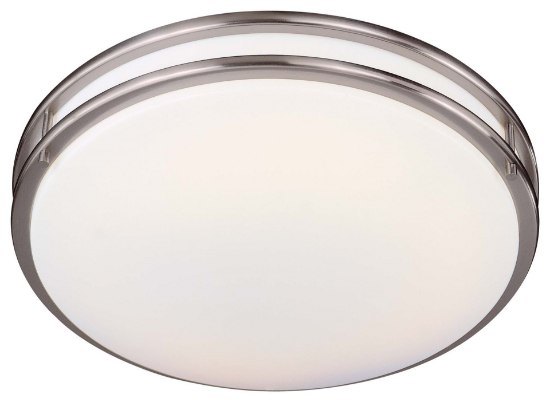 Foto para 54w SW 2 Light Flush Mount Brushed Nickel White