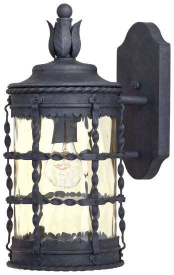 Foto para 100w SW 1 Lt Outdoor Wall Mount Spanish Iron Champagne