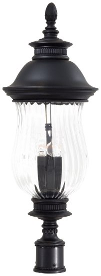 Foto para 40w SW 4 Light Post Mount Heritage Mouth Blown Clear