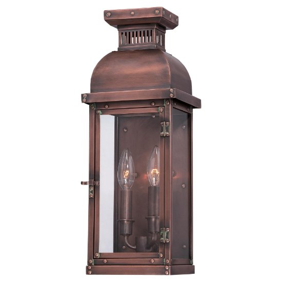 Foto para 60w SW 2 Light Pocket Lantern Manhattan Copper Clear