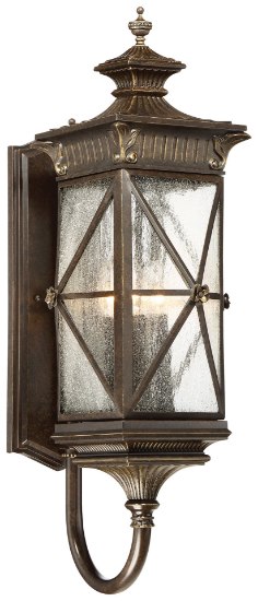 Foto para 40w SW 4 Lt Outdoor Wall Mount Forged Bronze Clear Seeded Glass