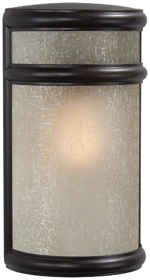 Foto para 60w SW 1 Light Pocket Lantern Corona Bronze White Linen