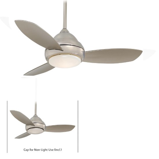 Foto para 146w SW Concept I Fan-44In Polished Nickel White Opal