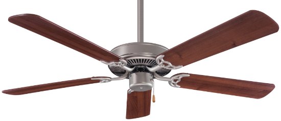 Foto para 61w SW Contractor Fan-52In Brushed Steel W/ Dark Walnut