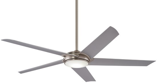 Foto para 47w WW 60In Raptor With Led Ceiling Fan Brushed Nickel Etched Opal