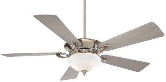 Foto para 137w SW Delano Fan-52In Polished Nickel White Frosted