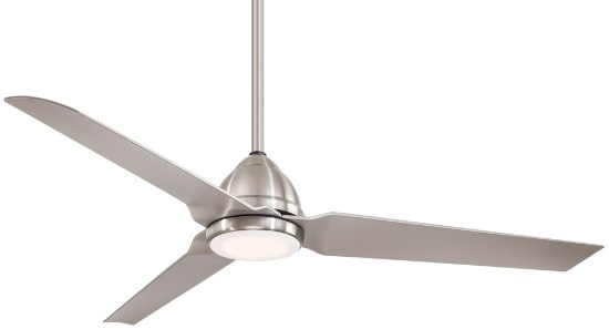 Foto para 64w WW 54" Ceiling Fan W/Led Light Kit Brushed Nickel Wet Opal Frosted