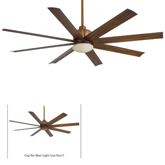 Foto para 45.6w SW 65In Slipstream Ceiling Fan  2 Distressed Koa Tinted Opal